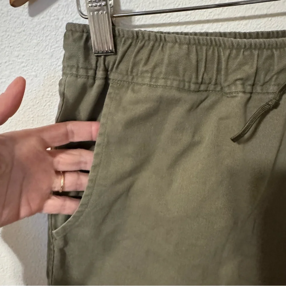 Freeman Hosta Short Army Green Cotton Sanded Twill Drawstring Minimalist USA-L